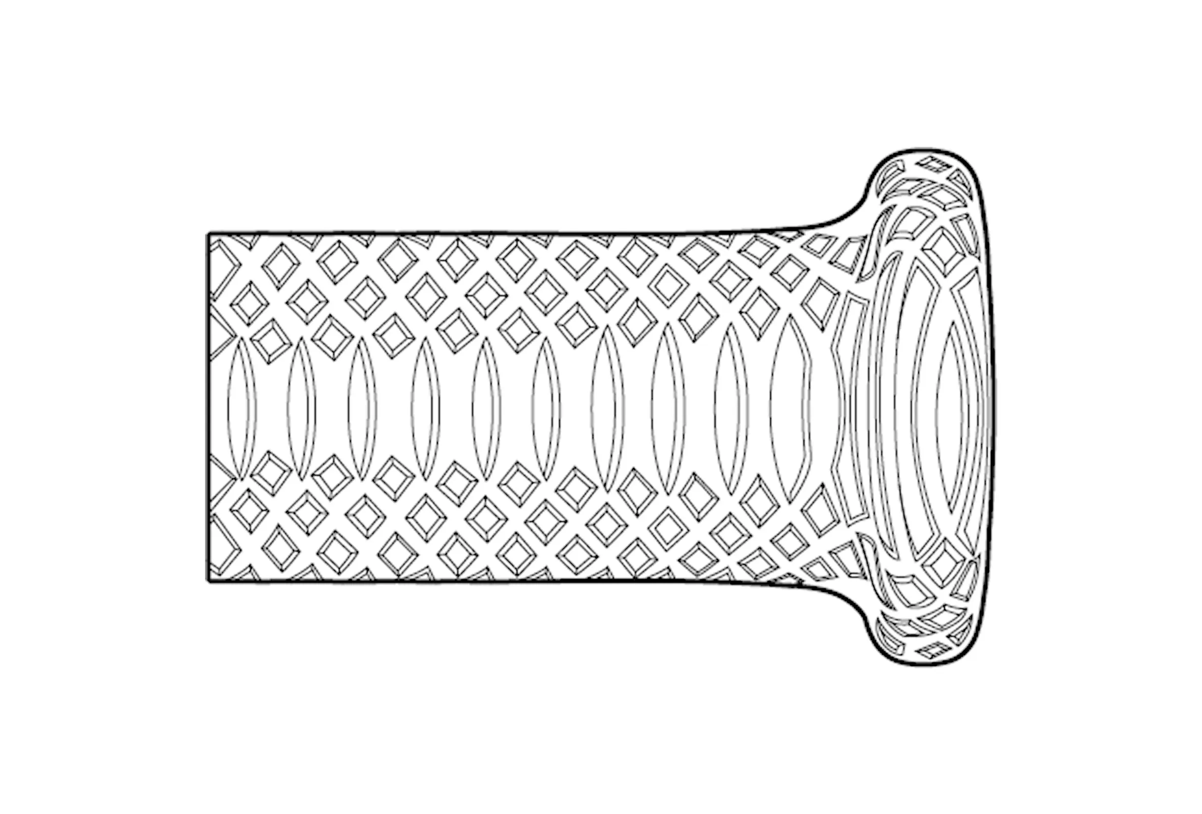 Butt End 2 - Elongated design for a seamless taper